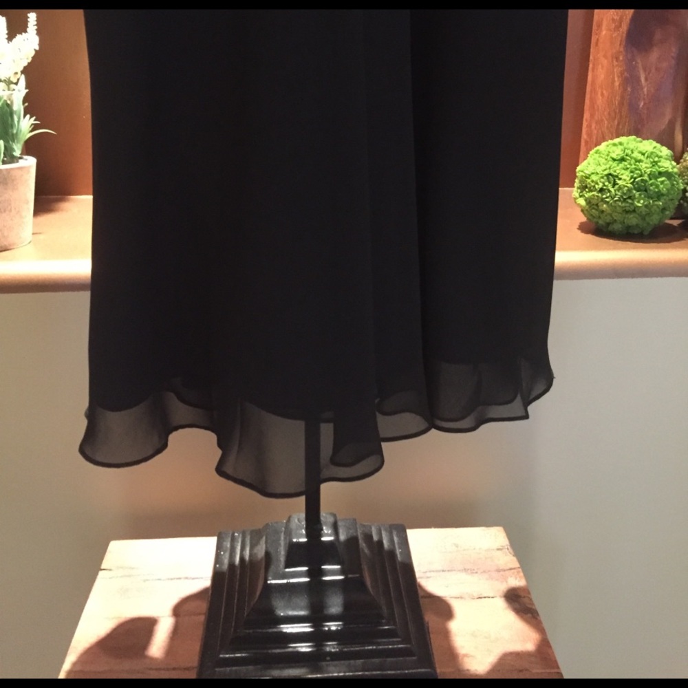 Host Pick! Evan Picone Beaded Black Cocktail Dress Size 6 - Picture 6 of 7